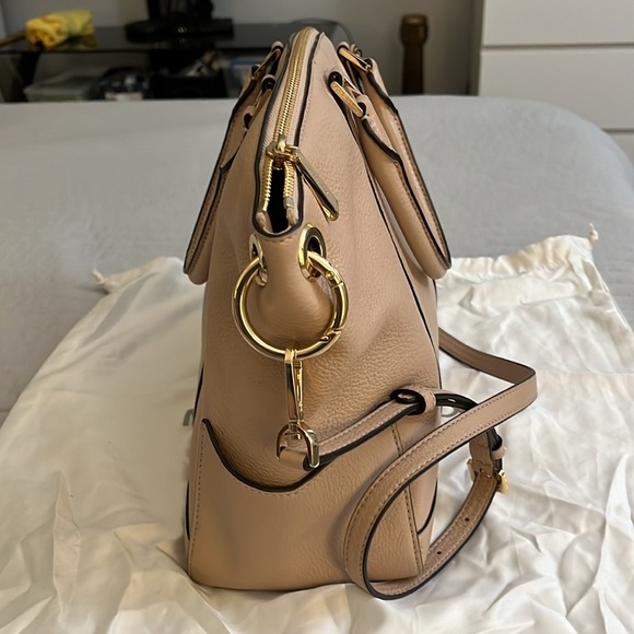 Michael Kors Beckett Leather Oyster Color Satchel Bag Mint Condition - Picture 4 of 6